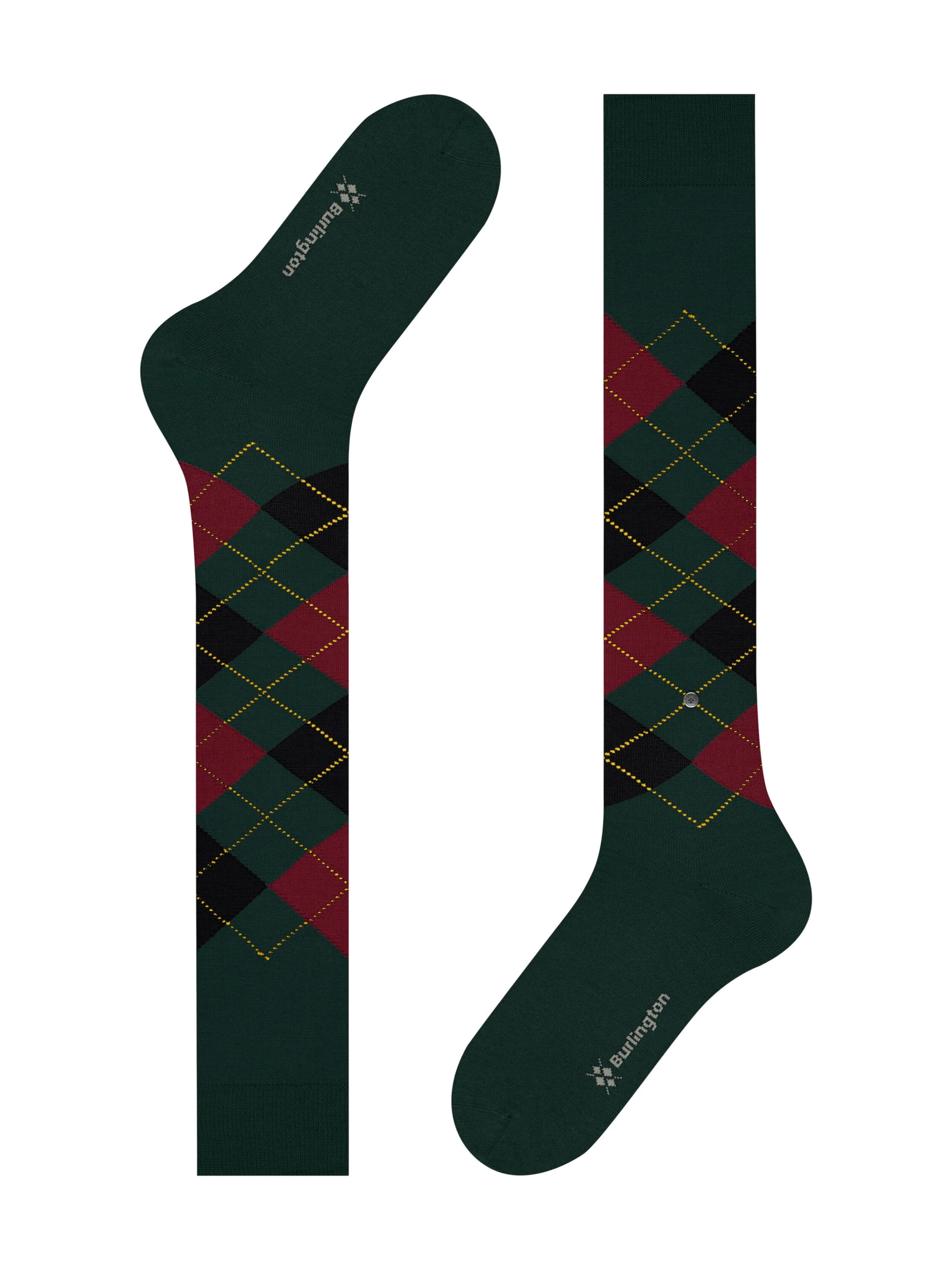 BURLINGTON Knee High Socks 'Edinburgh' in Green