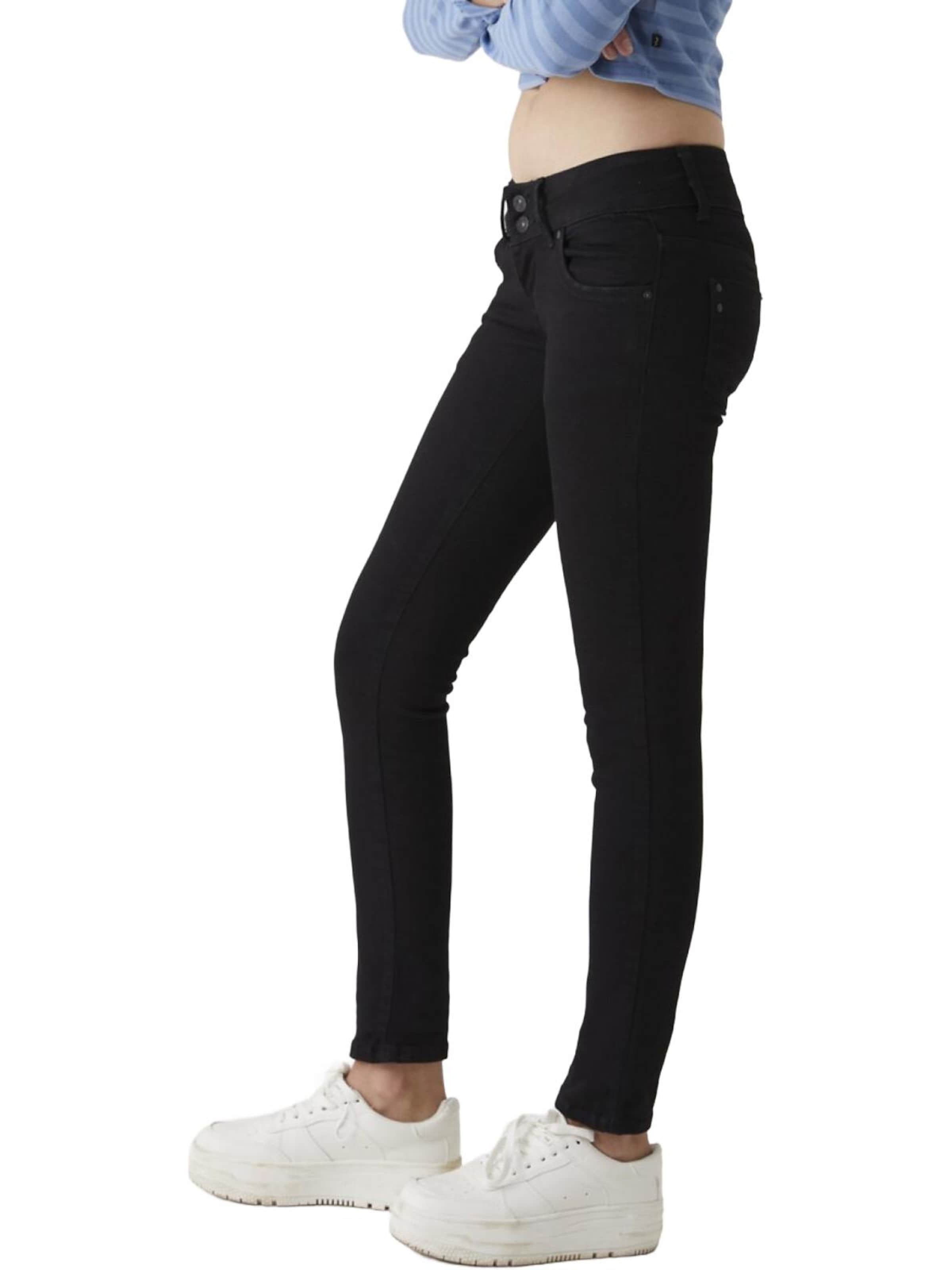 LTB Jeans - Slimfit Vaquero 'LTB Jeans Molly Skinny Leg Mid Waist Jeanshose' en negro