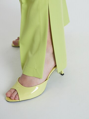 Ana Alcazar Regular Trousers with creases ' Ribora ' in Green