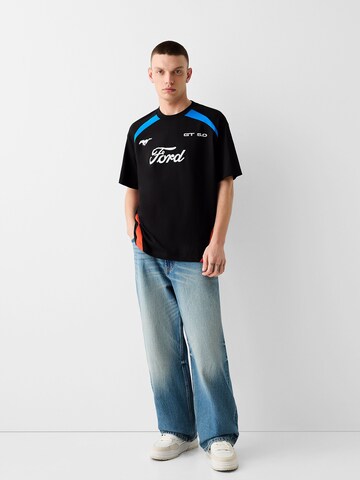 T-Shirt Bershka en noir