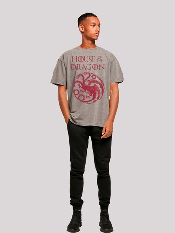 F4NT4STIC Shirt 'House Of The Dragon Targaryen Crest Logo' in Grey