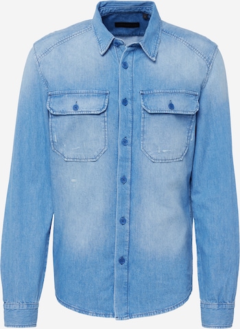 Coupe regular Chemise DRYKORN en bleu : devant