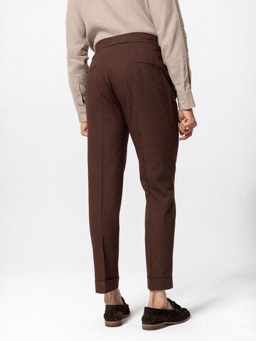 Antioch Loose fit Trousers with creases 'Mauro' in Brown