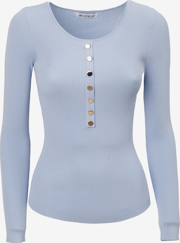 Influencer Neulepaita värissä sininen: etupuoli