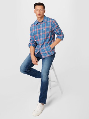 WRANGLER Regular Fit Hemd in Blau