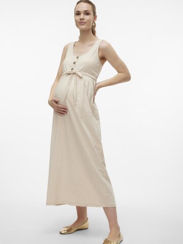 MAMALICIOUS Jurk 'Evi Lia' in Beige: voorkant