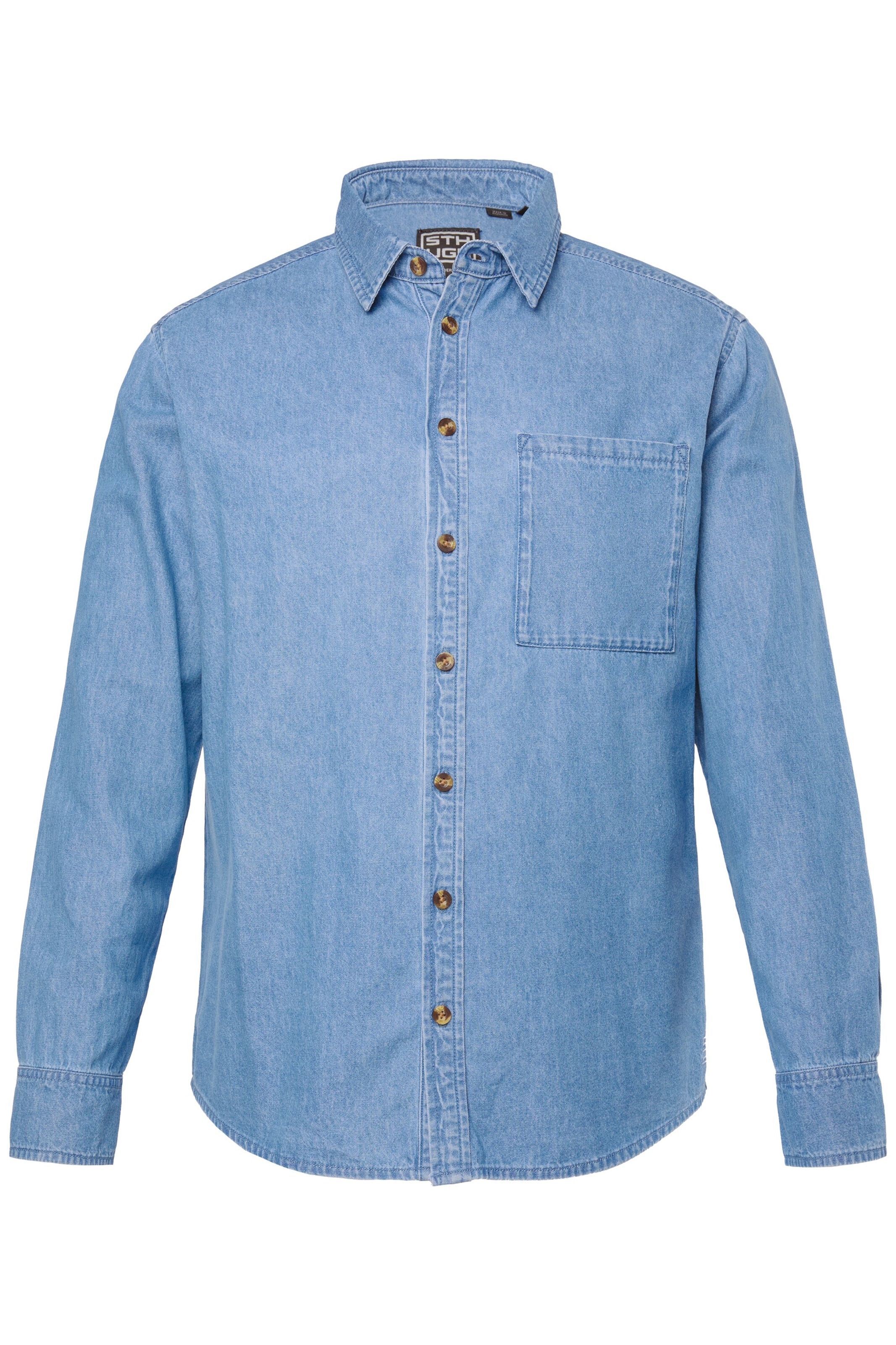 STHUGE Regular fit Overhemd in Blauw: voorkant