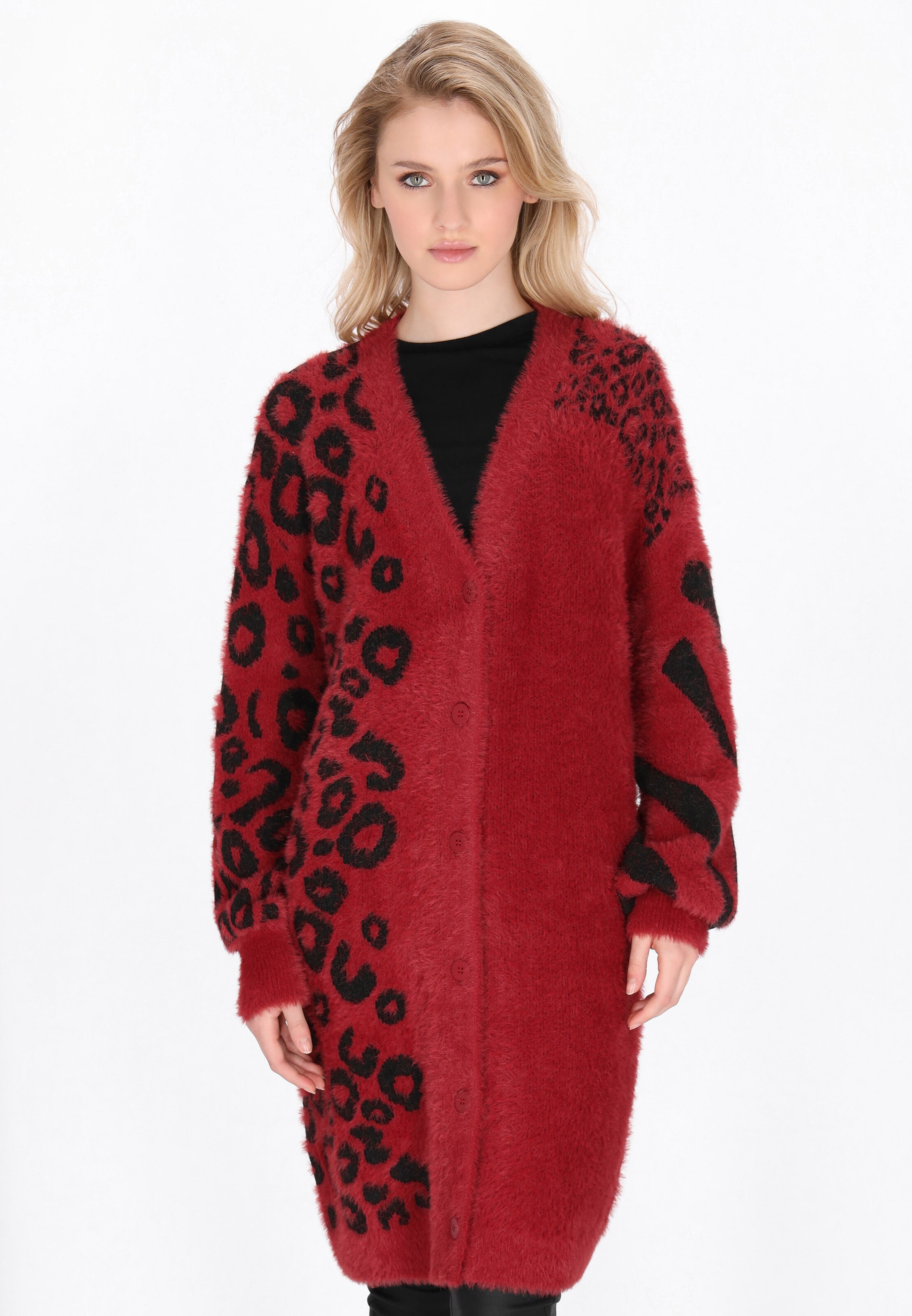 myMo ROCKS Вязаная кофта в Красный: спереди