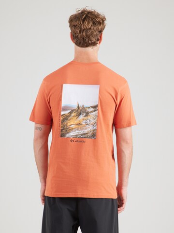 COLUMBIA Funkční tričko 'Hike Society™' – oranžová: přední strana
