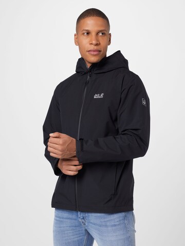 JACK WOLFSKIN Outdoor jacket in Black: front