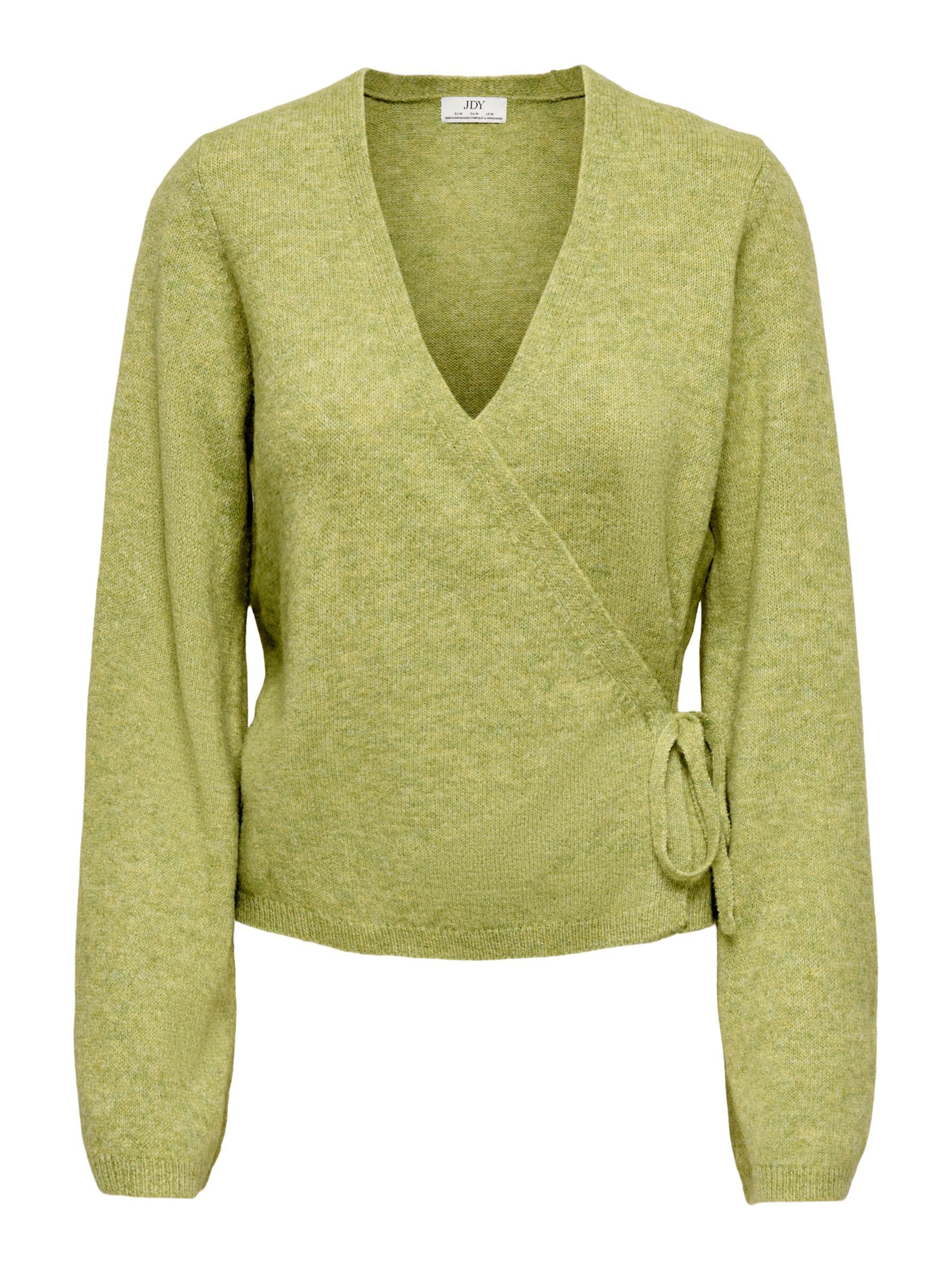 JDY Knit cardigan 'JDYSUPER' in Green: front