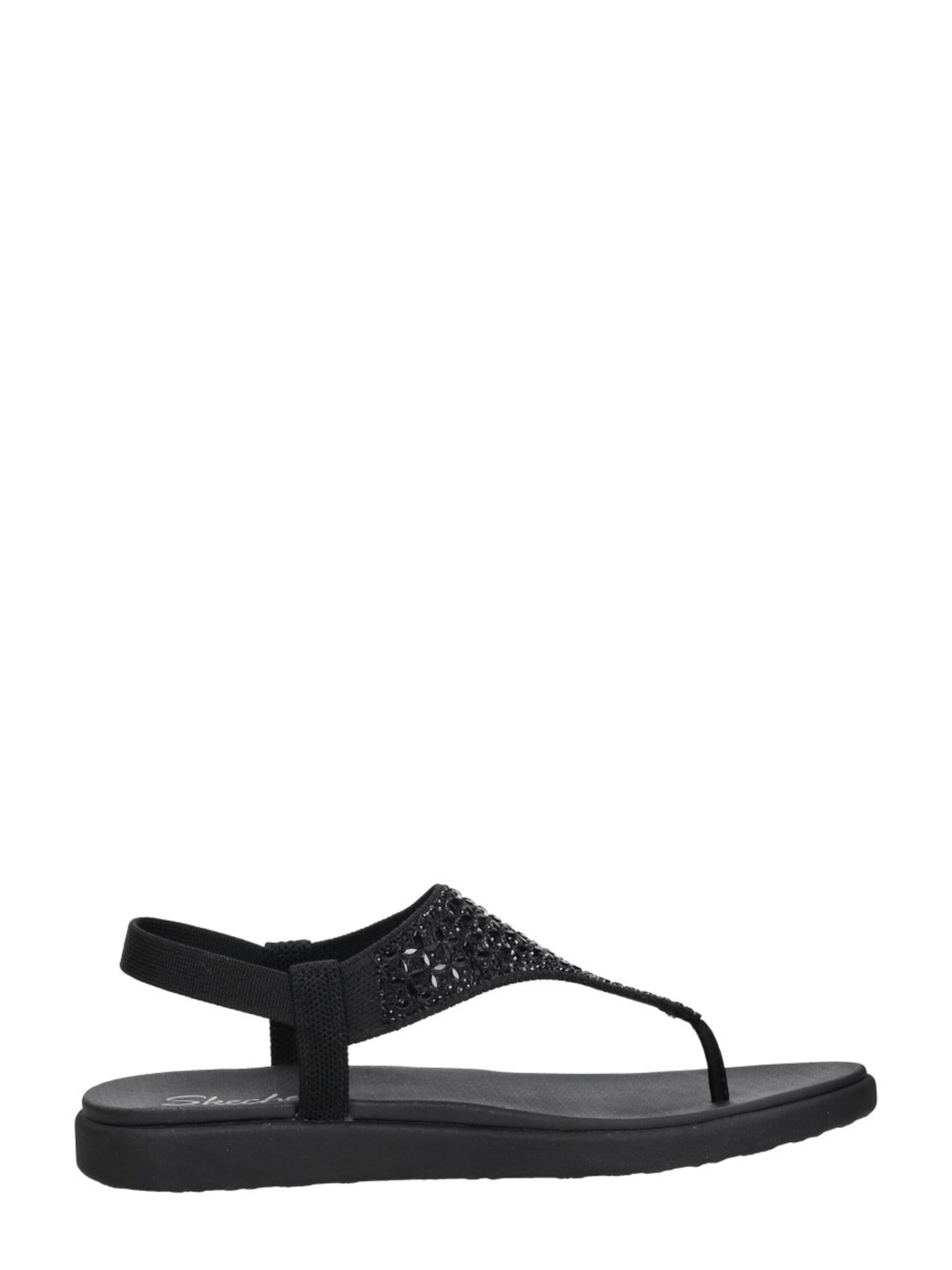 SKECHERS Teenslipper 'Meditation Luxe' in Zwart