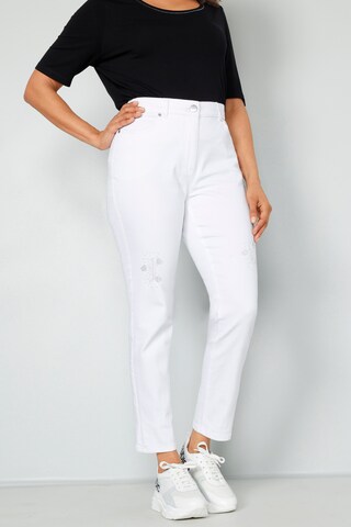 Coupe slim Jean MIAMODA en blanc