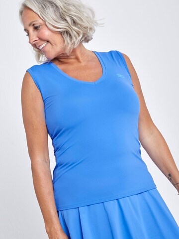 SPORTKIND Sporttop 'Loose Fit V-Neck' in Blauw