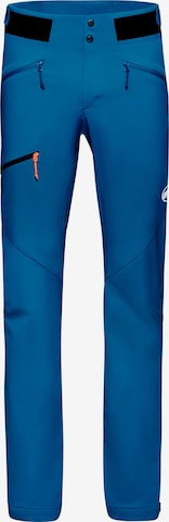 MAMMUT Outdoor Pants 'Courmayeur' in Blue: front