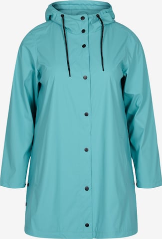 Zizzi Weatherproof jacket 'Carainy' in Blue: front