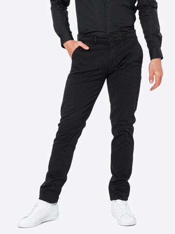 Casual Friday Regular Chino Pants 'Viggo' in Black: front