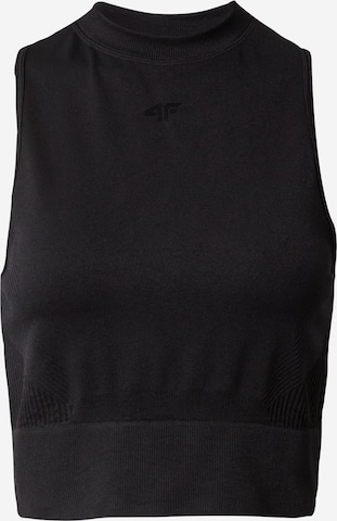 4F Sporttop in Schwarz: predná strana