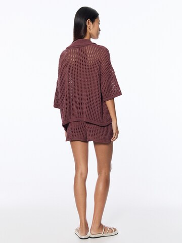 Pull&Bear Gebreid vest in Rood