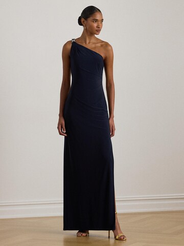 Rochie de seară de la Lauren Ralph Lauren pe albastru: față