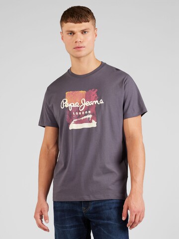 T-Shirt 'MELBOURNE' Pepe Jeans en gris : devant