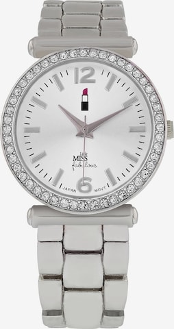Montre à affichage analogique Lucardi en argent : devant