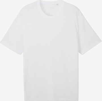 T-Shirt TOM TAILOR Men + en blanc : devant