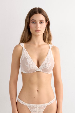 INTIMISSIMI Triangle Bra 'Pretty Flowers' in White: front