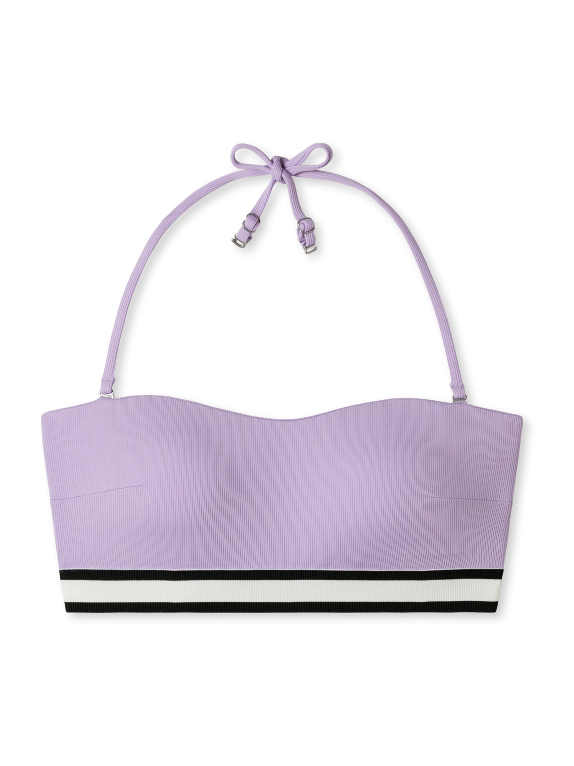 SCHIESSER Bandeau Bikinitop ' Aqua Californian Dream ' in Lila: voorkant