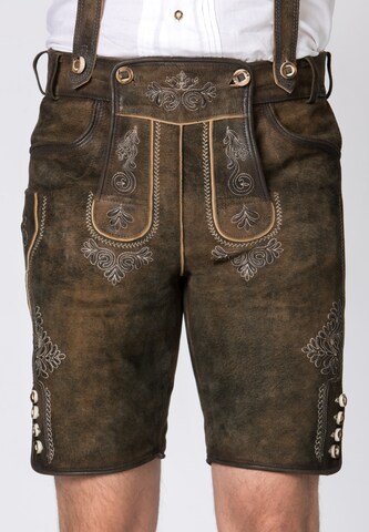 STOCKERPOINT Slimfit Klederdracht broek 'Beppo4' in Bruin