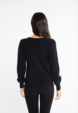 Pullover 'Tuxe' di faina in nero