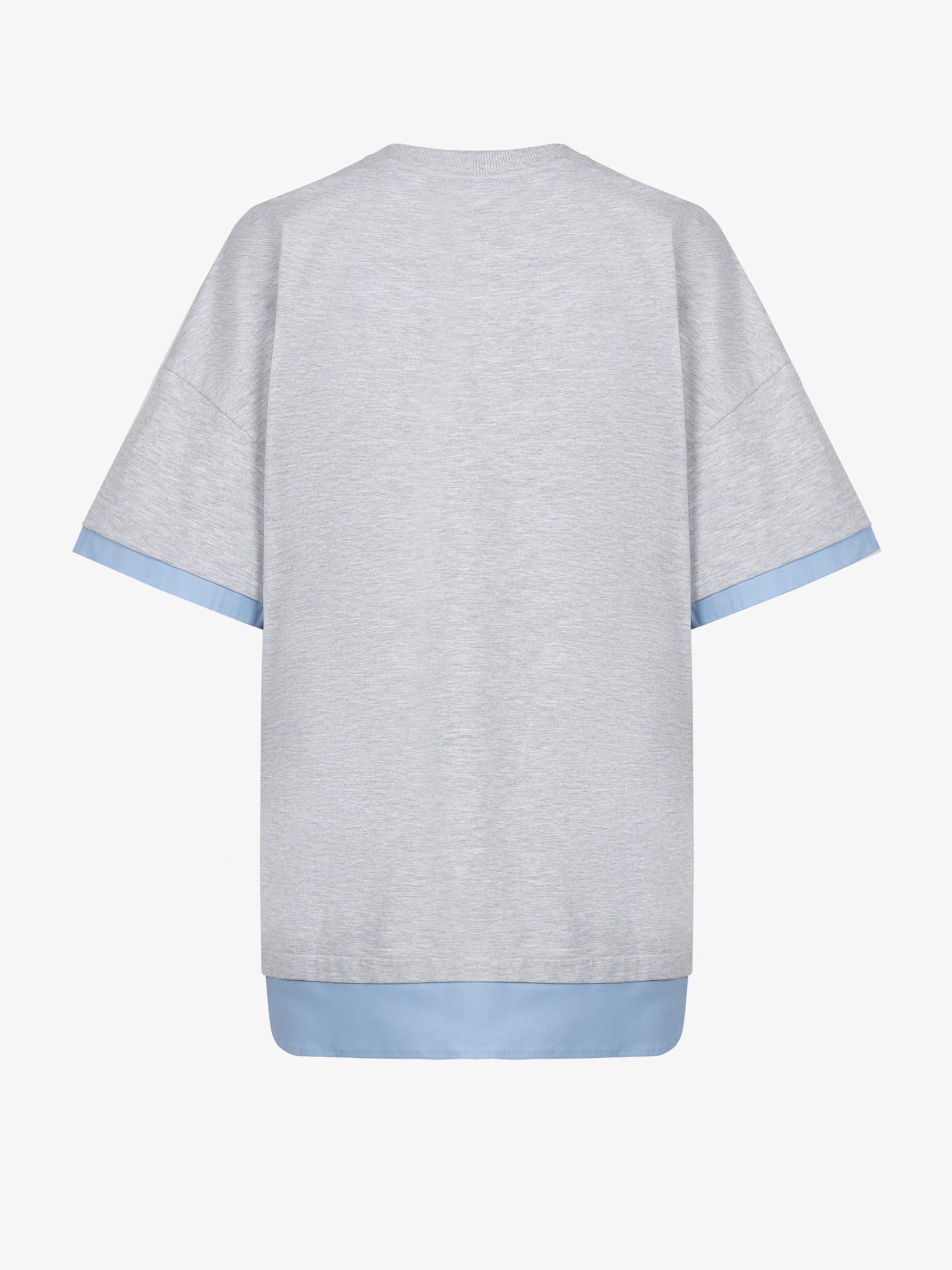 FEMSSY Tričko 'DUA T-SHIRT WHITE' – šedá