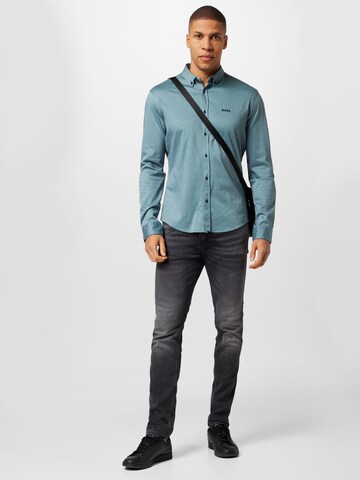 BOSS Green Regular fit Overhemd 'BIADO' in Blauw