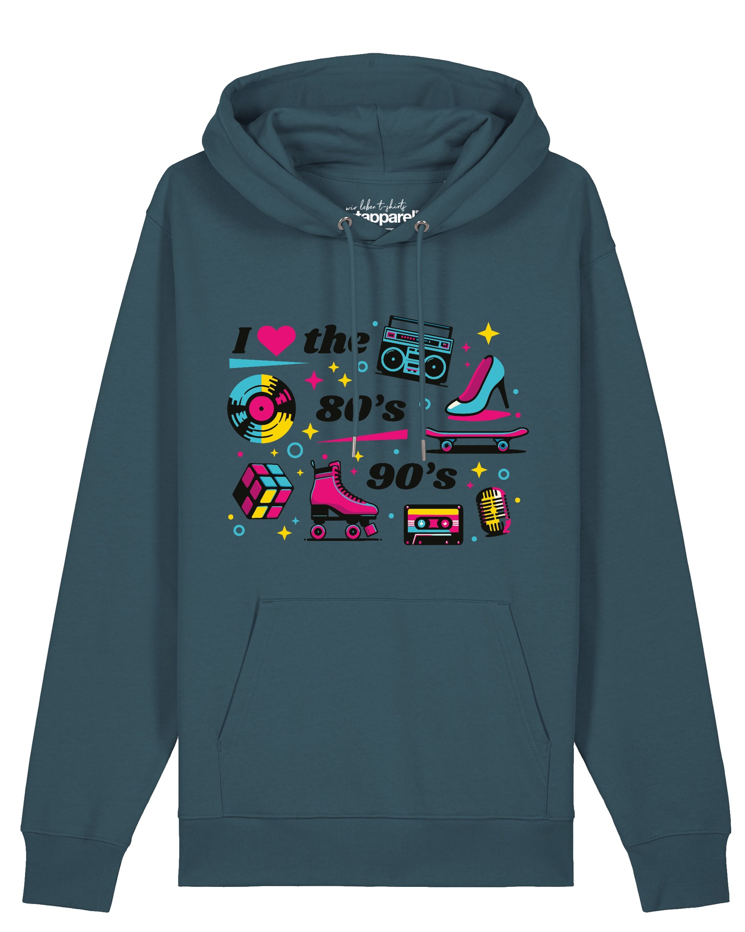 Sweat-shirt '80s Love' Watapparel en vert : devant