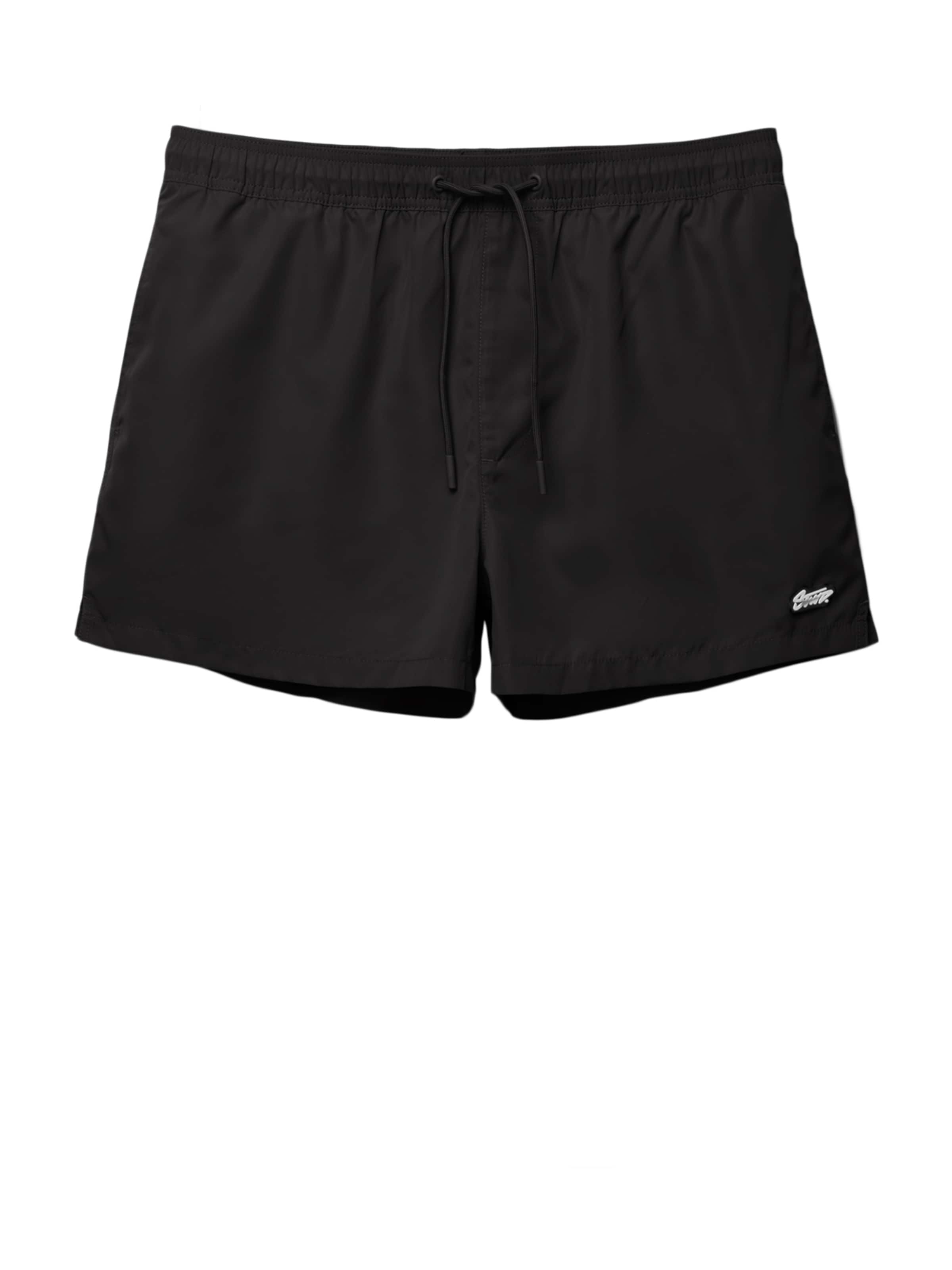 Pull&Bear Plavecké šortky – černá: přední strana