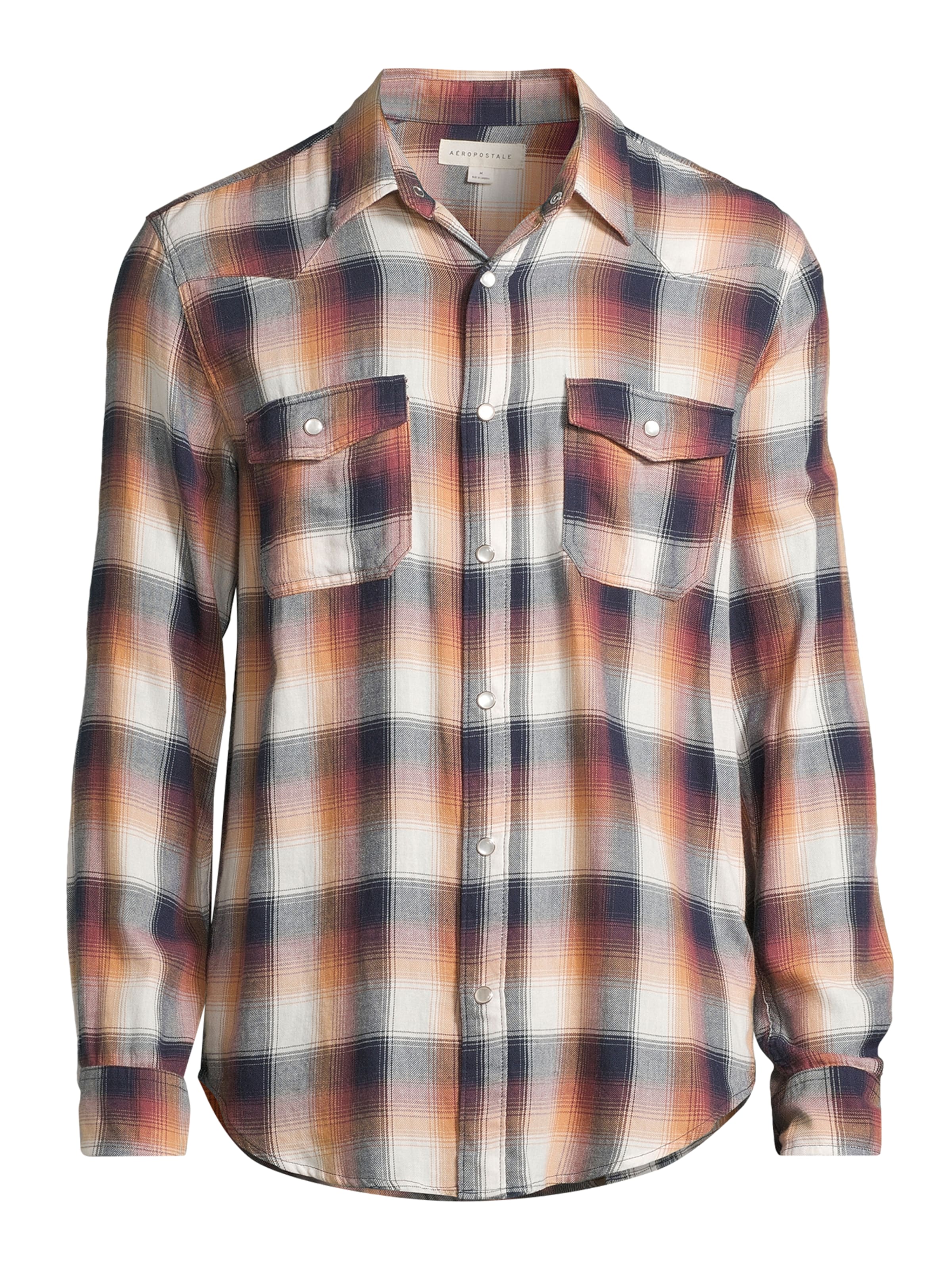 AÉROPOSTALE - Ajuste regular Camisa en azul: frente