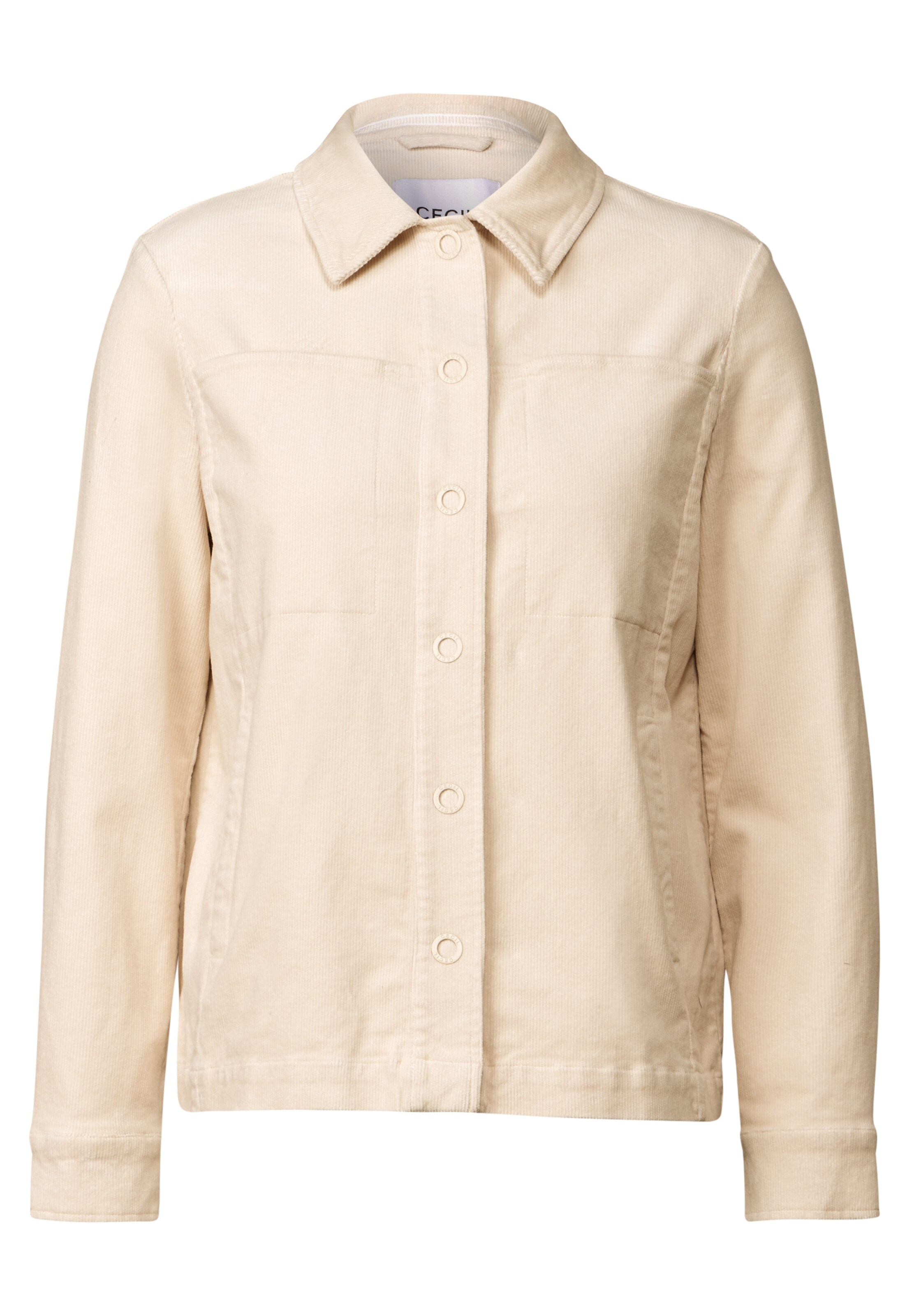 CECIL Cord Overshirt in Beige: Vorderseite