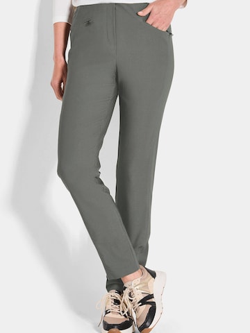 Goldner Slim fit Pants 'LOUISA' in Green