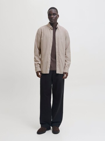 Jack & Jones Premium Regular fit Button Up Shirt 'JPRBLUBarkley' in Beige