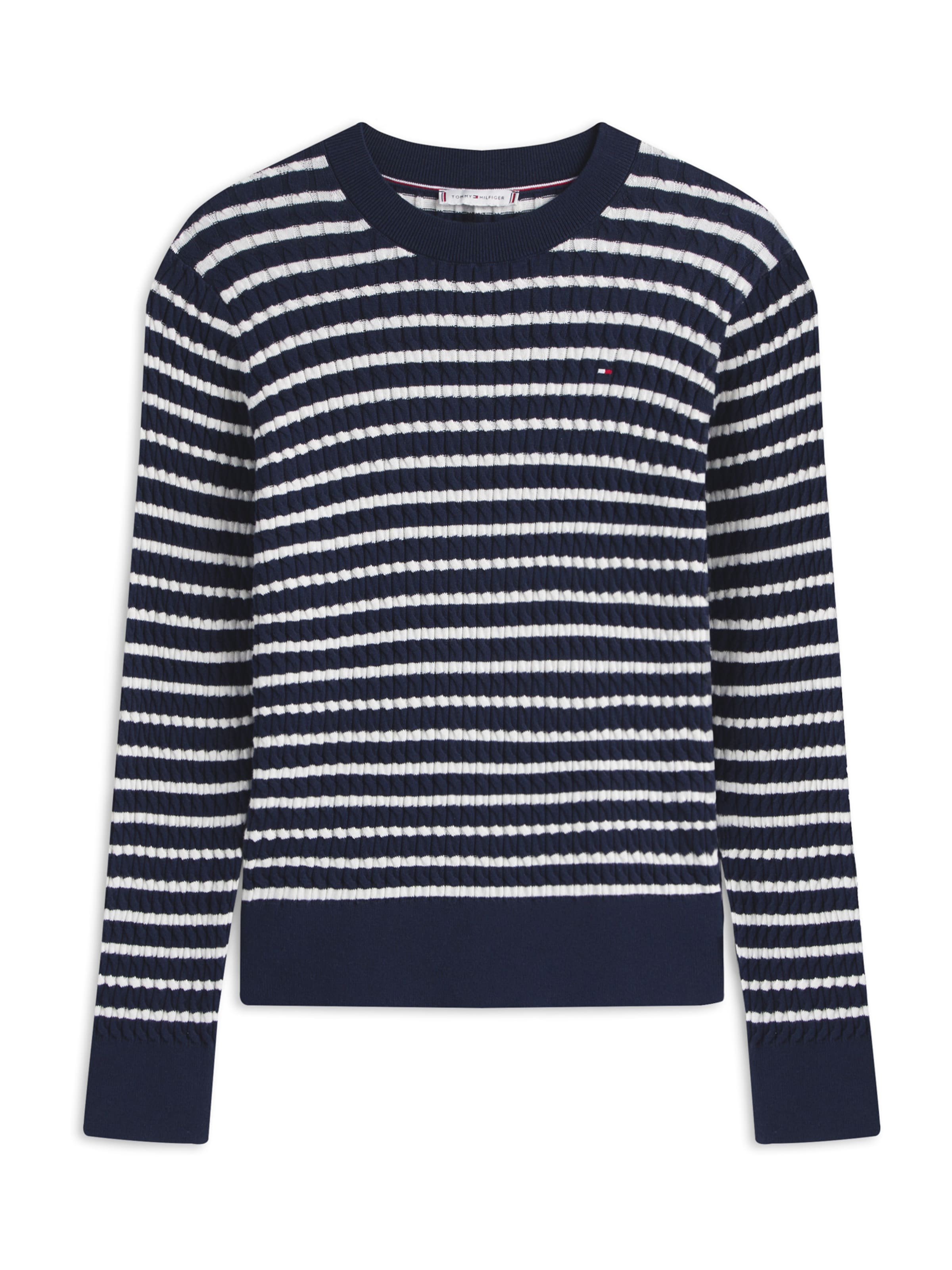 TOMMY HILFIGER Trui in de kleur Navy / Wit, Productweergave