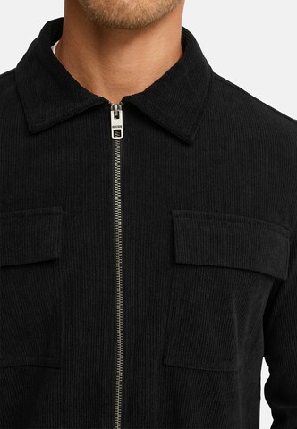 INDICODE JEANS Regular fit Overhemd 'Nemoto' in Zwart