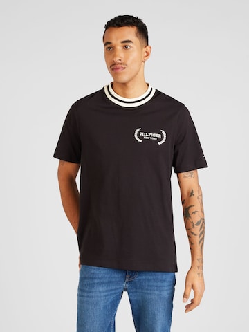 Tricou 'Laurel' de la TOMMY HILFIGER pe negru: față