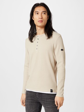 Key Largo Shirt 'SANDRO' in Beige: voorkant