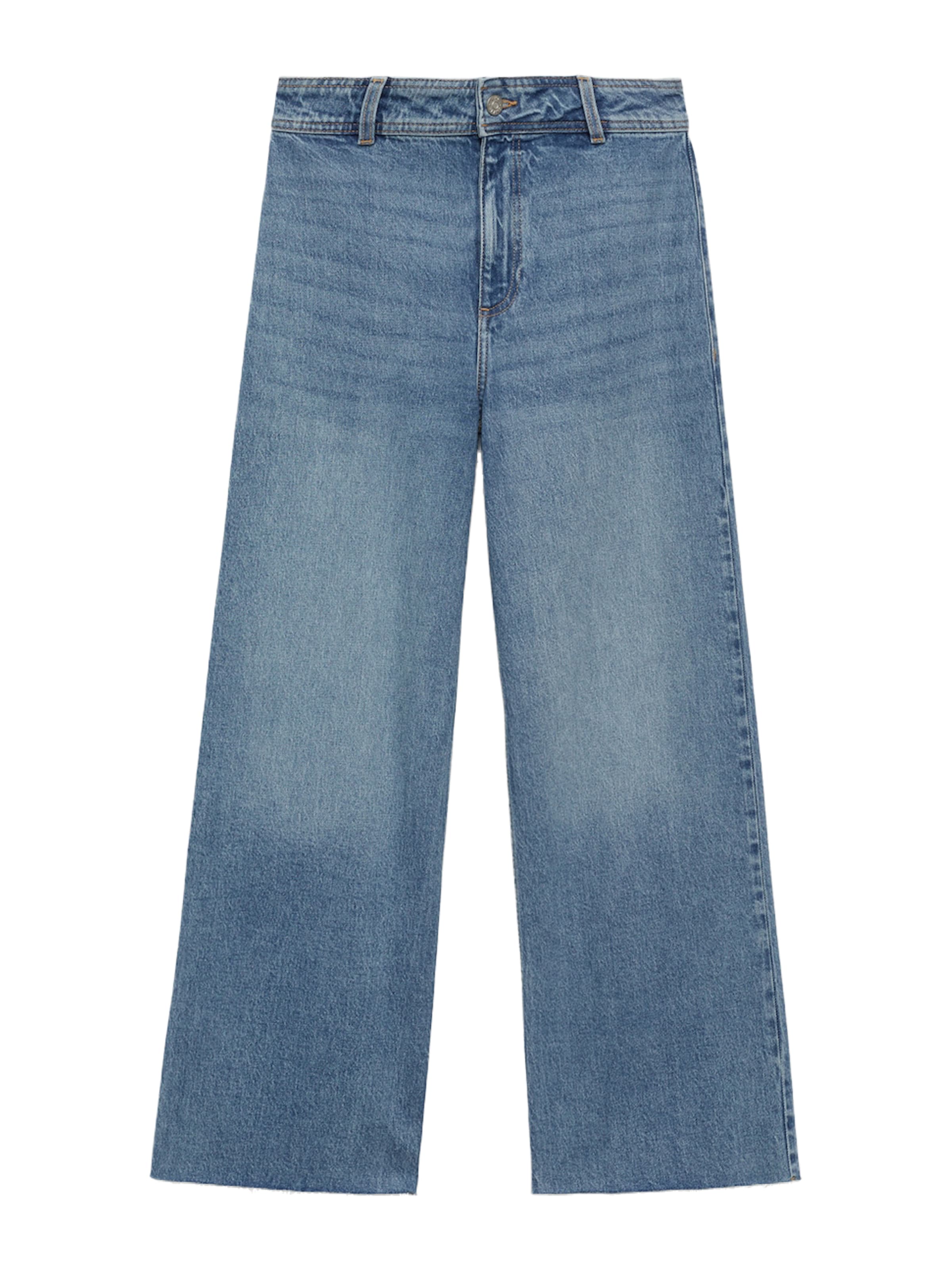 MANGO Wide Leg Jeans 'CATHERIN' i blå: forside