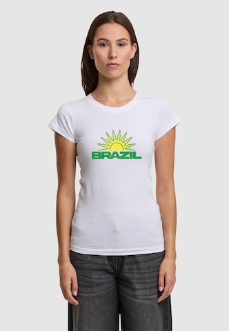 T-shirt 'Brazil Vibes' Miss Tee en blanc : devant