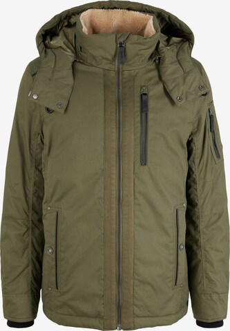 TOM TAILOR Winter Jacket in Green: front