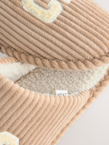 Next Huisschoenen 'Cord Slogan' in Bruin