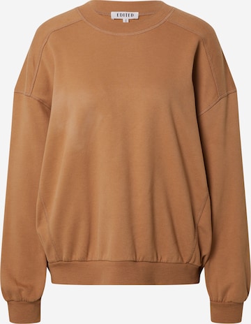 EDITED Sweatshirt 'Lana' in Brown: front