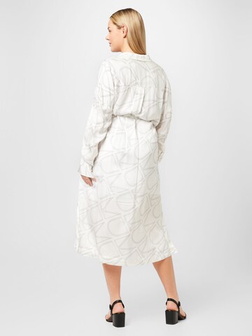 Calvin Klein Curve Shirt Dress in White