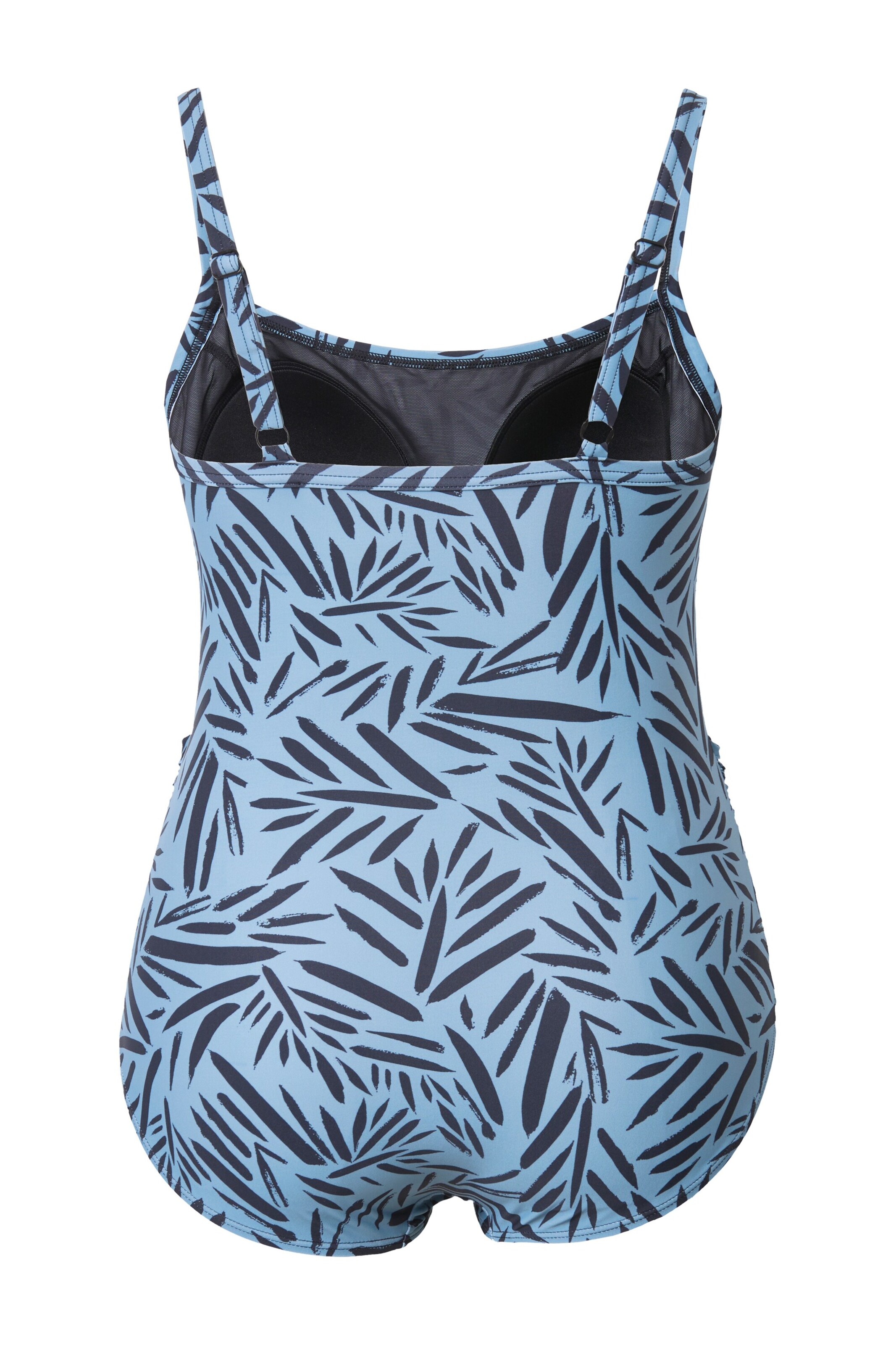 Ulla Popken Bustier Badeanzug in Blau